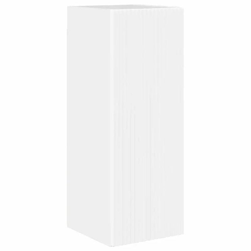 Helloshop26 - Meuble TV mural moderne 30 x 31 x 80 cm rangement pratique style minimaliste en bois d'ingénierie blanc brillant 02_0054975 - blanc Boi_0
