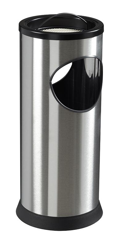 Cendrier bac à sable / Corbeille 0,25L / 17,5L Inox brossé - KIPSO - Fabrication française - Tête amovible et anti-odeur - Pour zones de pause et installations sous abris_1