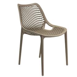 Ligne chr air chaise - taupe  carton de 4 - gris plastique MCH-49222-TAUP_0