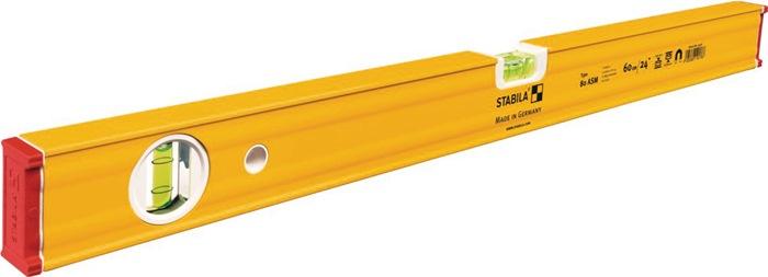 Niveau à bulles 80 ASM - 80 cm - Aluminium jaune avec précision ± 0,5 mm/m - STABILA_0
