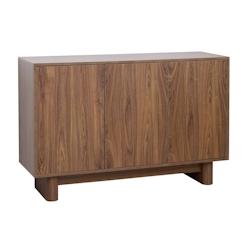 Oviala Business Oviala Buffet 3 portes 120 cm scandinave bois foncé - marron Bois massif 114009_0