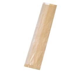 Packnwood FHC - Lot de 1000 sacs sandwich en papier kraft brun avec fenêtre cristal et soufflet 4 cm - 110x40x550mm - recyclable et micro-ondable_0