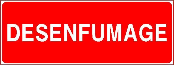 Panneau de signalisation - Désenfumage - sur-mesure - fabrication française - PVC 1 mm - 250x80 mm_0