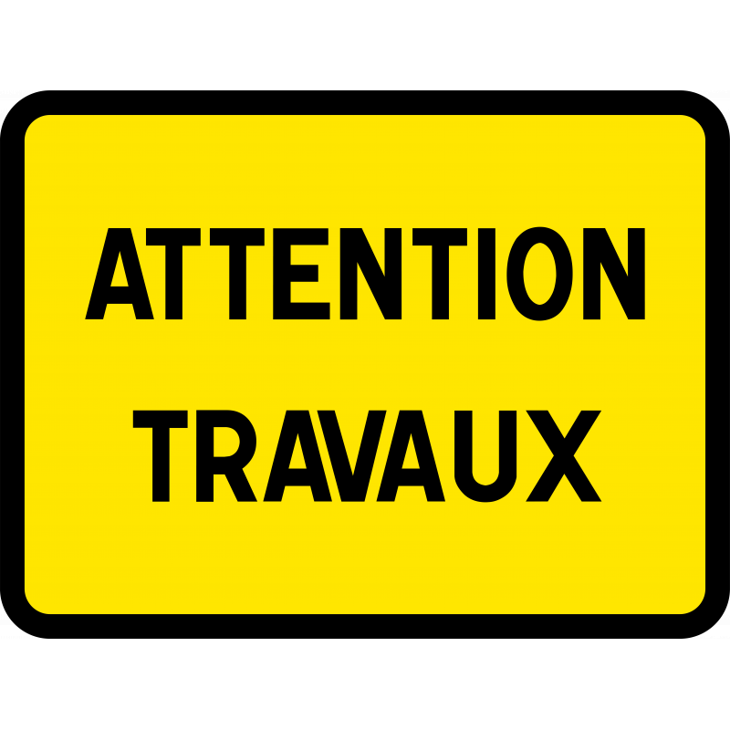 Panneau de signalisation temporaire KC122P - Attention travaux - Ultra-résistant - WPSignalisation_0