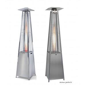 Parasol chauffant gaz Sun Flamme pyramide - design extérieur - 11300W avec variateur et roulettes_0