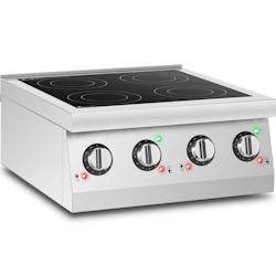 Royal Catering - Cuisinière à induction - 4 plaques - Ø 12 - 26 cm - portable - Royal Catering - argenté multi-matériau 4062859188533_0