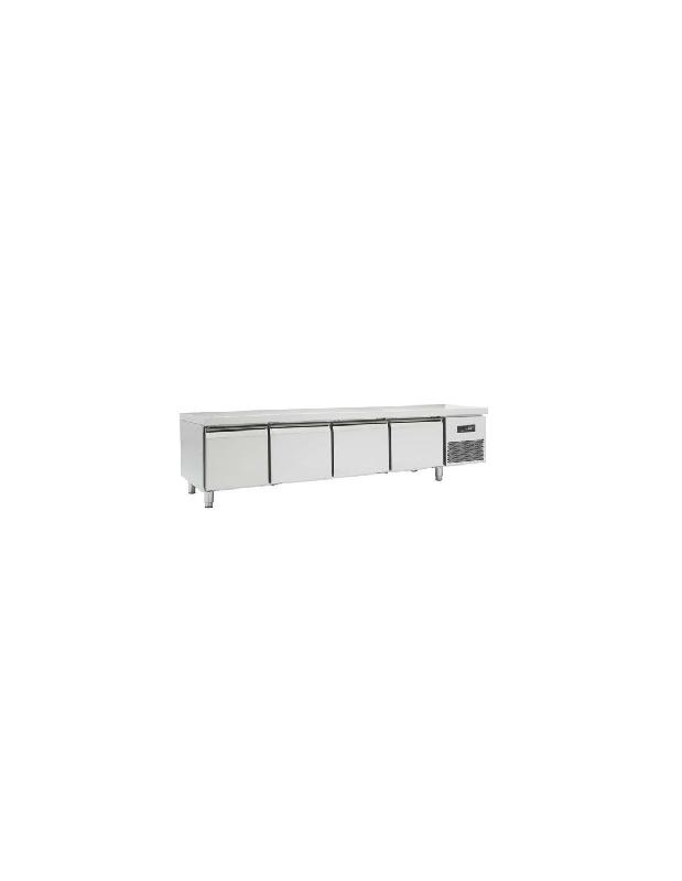 Soubassement réfrigéré à 4 portes - Inox AISI304 - 365 litres - 2400x700x600 mm - SBRP4P-1700_0
