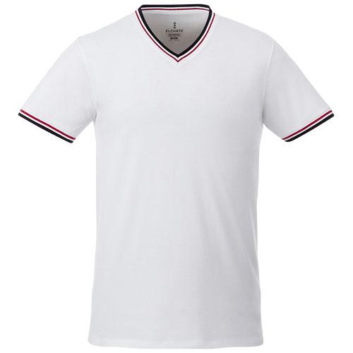 T-shirt maille piquée manches courtes homme Elbert - col V - 100% coton - 180 g/m²_0