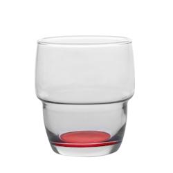 TABLE PASSION Gobelet 28,5cl galata fond couleur empilable rouge ( x6 28.5 cl Transparent Rond Verre - 3106233422101_0