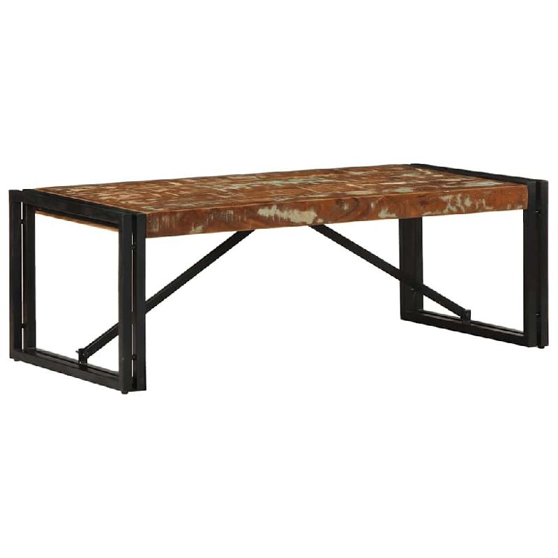 VidaXL Table basse multicolore 100x50x35cm bois de récupération massif Modèle Imperial Royale - 4016674_0