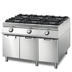 Virtus group Cuisinière à Gaz avec 6 Brûleurs sur Coffre avec Portes, Tableau de Contrôle sur Deux Cotés - Virtus - 0698142121150_0