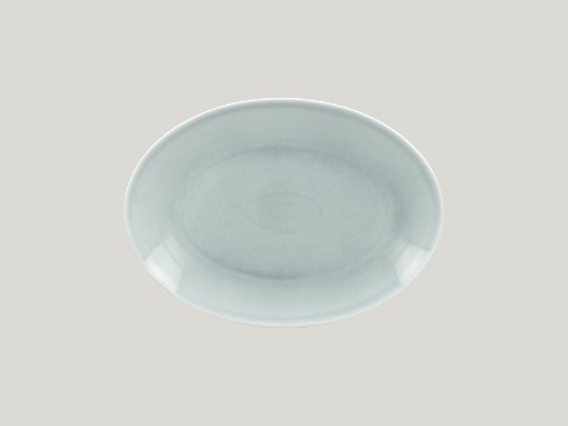 PLAT OVALE BLEU PORCELAINE 32 CM VINTAGE RAK