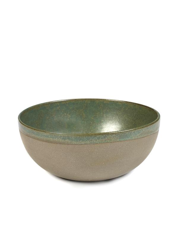 SALADIER ROND VERT GRÈS Ø 19 CM SURFACE SERAX