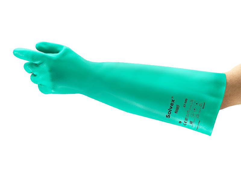 Gants de protection ANSELL SOLVEX 37-185 - nitrile - contact alimentaire - risques chimiques et manutention lourde_0