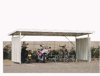 ABRI ALUMINIUM À TOITURE PLANE DOUBLE FACE SANS BARDAGE 24 PLACES - MANUTAN COLLECTIVITÉS