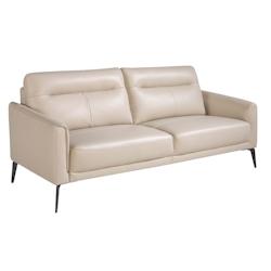 AC ANGEL CERDA Angel Cerdá Canapé 3 places en cuir gris taupe 6138C 192 x 88 x 87 - gris fourrure 8435631021056_0