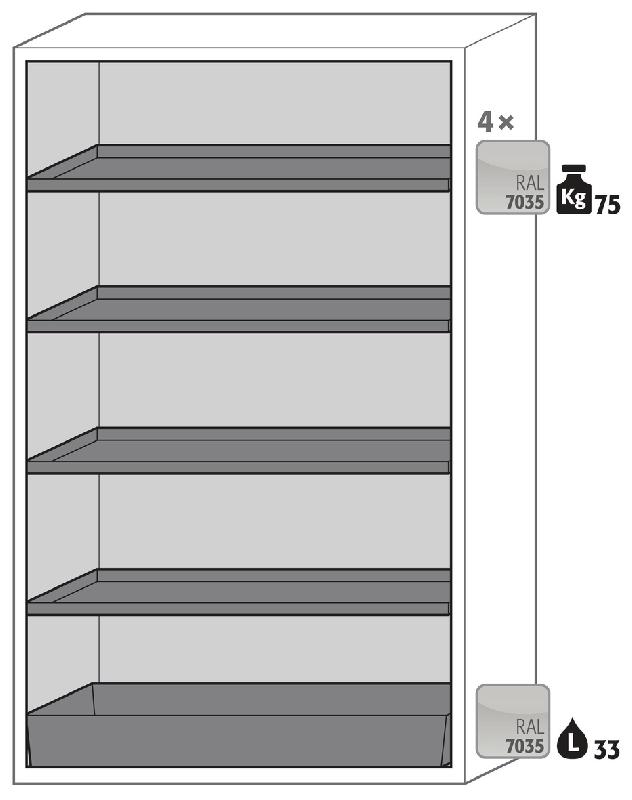ARMOIRE SÉCURITÉ S-PHOENIX VOL.2-90 S90.196.120.FDAC BLANC - MANUTAN COLLECTIVITÉS