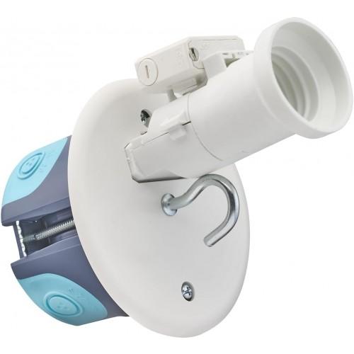 BOÎTE LUMINAIRE DCL STOPAIR MULTIMATÉRIAUX D67/P50 + DOUILLE E27 + FICHE DCL + CROCHET DEBFLEX