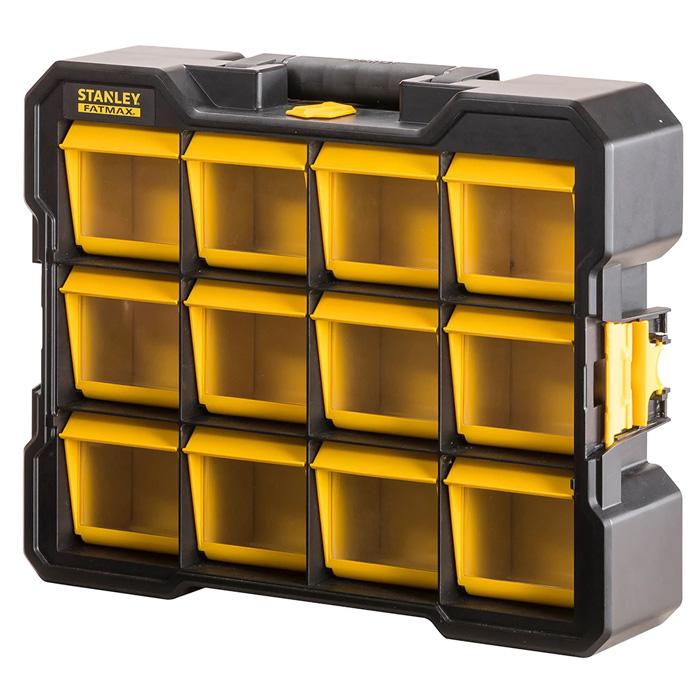 Boîte organiseur Flip Bin Fatmax® - Stanley FMST81077-1 - Compatible Organiseurs Pro - 12 godets basculables/amovibles_0