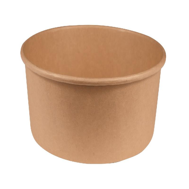 Bol Salade Kraft Rond NOVABOWL - Capacité : 1000ml - FORMAT CHR - Éco-conçu - Certifié Loi AGEC- Haute Résistance & micro-ondable - Lot de 1200 -_0