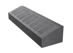 Bordures de voirie - Ilot I2 strié - Bordure directionnelle 1000mm - 89kg - Conditionnement 16/palette_0