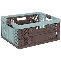 CAISSE DE RANGEMENT 'LEA' 32 LITRES PP, MENTHE/GRIS - LOT DE 2