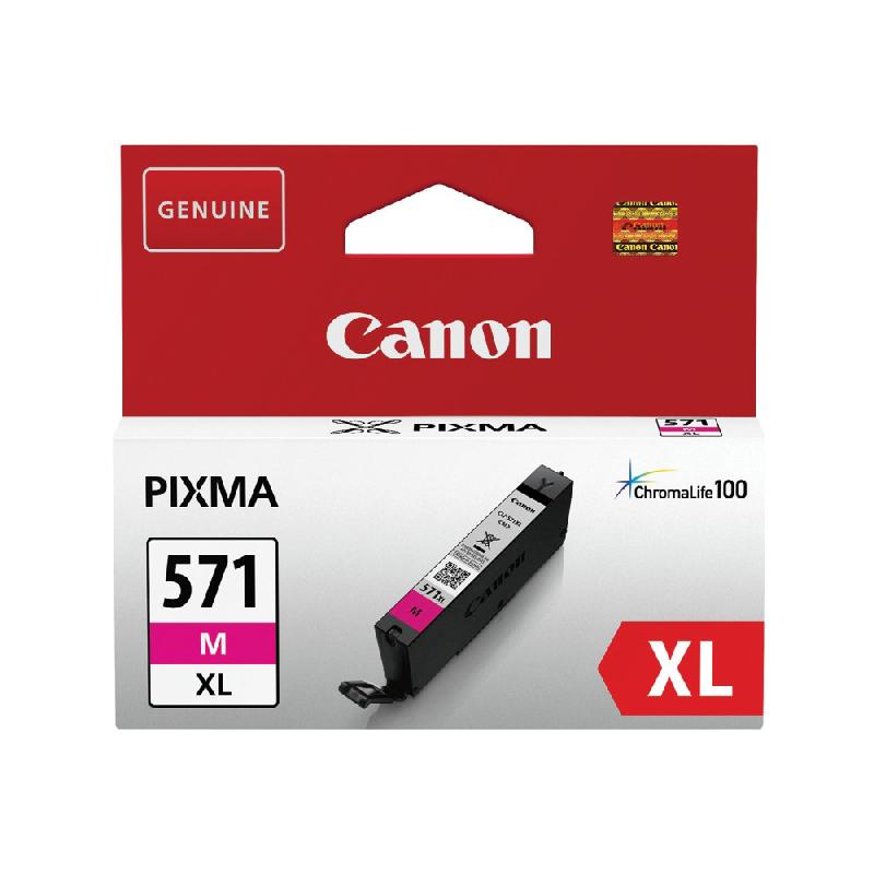 CARTOUCHE ENCRE CANON CLI-571XL MAGENTA POUR IMPRIMANTE JET D'ENCRE