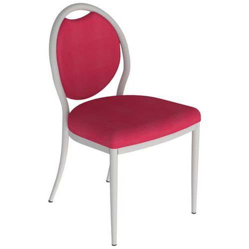 CHAISE 260 ALU ASS/DOS GINKGO PIVOINE - 4P GRIS 9006 - MOBIDECOR