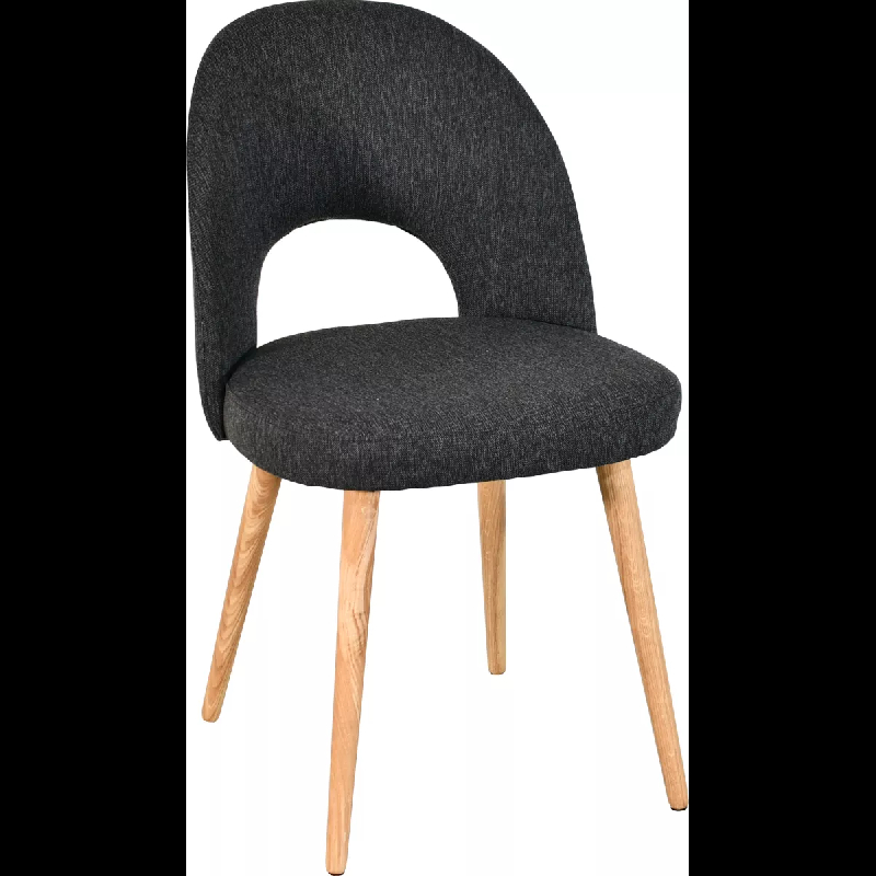 Chaise de restaurant ARGANCY-OAK - chêne massif garni - contemporain_0