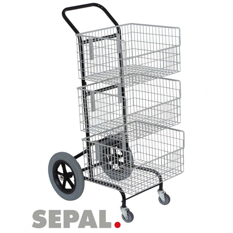 Chariot courrier - sepal - 3 paniers - tr15r30/3gpa_0