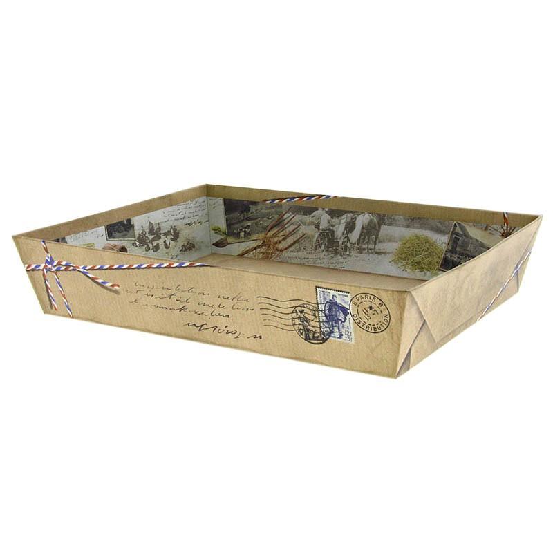 Corbeille carton rectangle Cottage 36x27 -_0