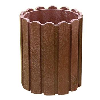 Corbeille Scori en plastique recyclé ronde 55L - Marron_0