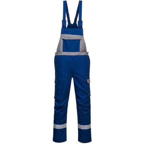 COTTE À BRETELLES BIZFLAME ULTRA BICOLORE FR07 L BLEU - PORTWEST