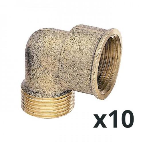 COUDE LAITON ÉGAL À VISSER - 90° - MÂLE / FEMELLE - 12 X17 - SACHET DE 10 BRICOZOR