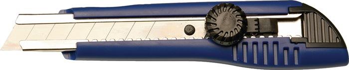 Cutter industriel PROMAT - largeur des lames 18 mm, longueur 167 mm, avec roulette de blocage en plastique_0
