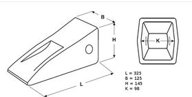 Dent de godet abrasion 9n4452_0