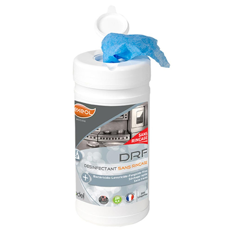 Drf lingettes desinfectantes sans rincage boite de 200_0