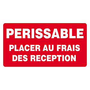 ÉTIQUETTE D'EXPÉDITION PÉRISSABLE 115 X 60 MM