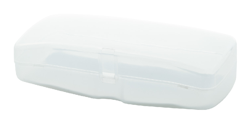 Étui à lunettes en plastique - rembourrage - couleur blanc - poids 65 gr_0