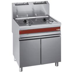 Friteuse gaz 2 cuves 15 litres sur armoire - modèle F15+15G/M - capacité totale de 30 litres_0