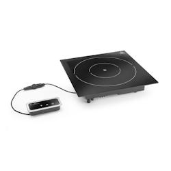 Hendi Plaque chauffante à induction Fine Dine - 230V/1000W - Surface en verre cristal noir - 350x350x(H)mm - Réf 239551_0