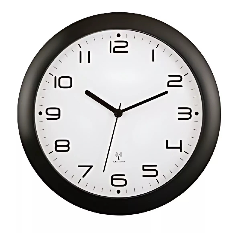 Horloge radio pilotée noire_0