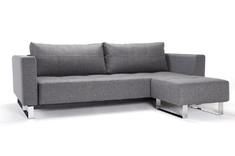 INNOVATION LIVING  CANAPÉ GIGOGNE DESIGN CASSIUS DELUXE EXCESS LOUNGER GRIS TWIST CHARCOAL CONVERTIBLE LIT 155*200 CM_0