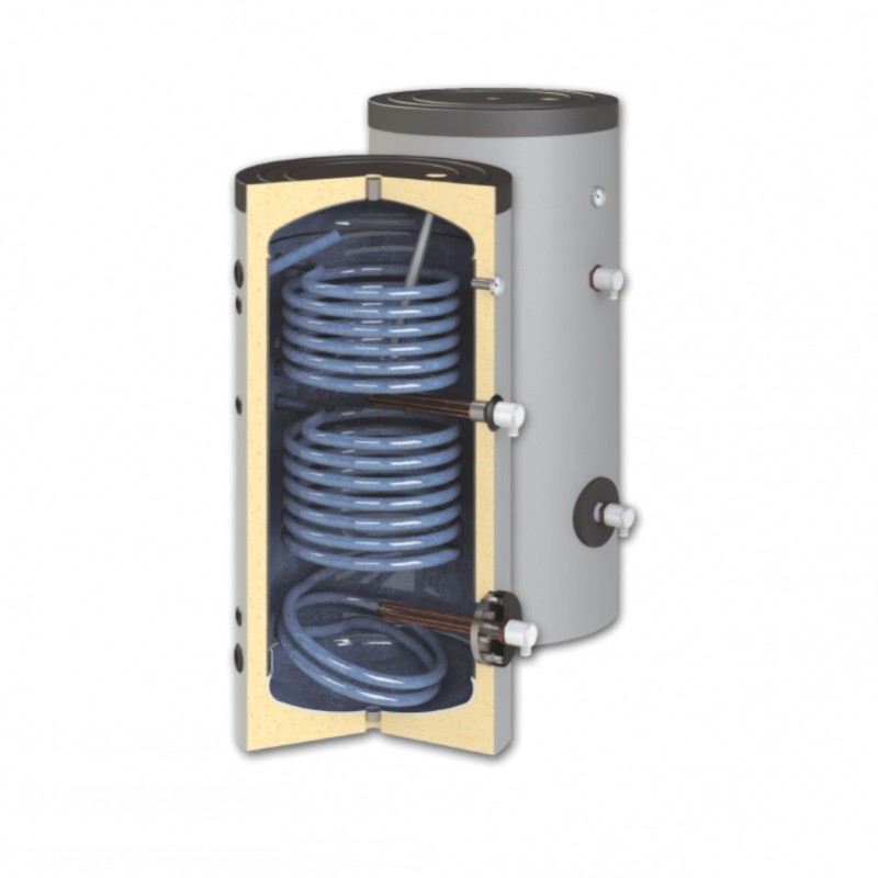 Kit chauffe-eau solaire 150 litres classe C - Ballon ECS BU150 avec simple ou double échangeur_0