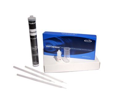 Kit d'analyse visuelle du Chlore (libre et total), mét. DDPD 0-0,2 ppm. Type: ULR CHEMets. Kit. 30 unités, marque Chemetrics - Ref.: NBD001_0