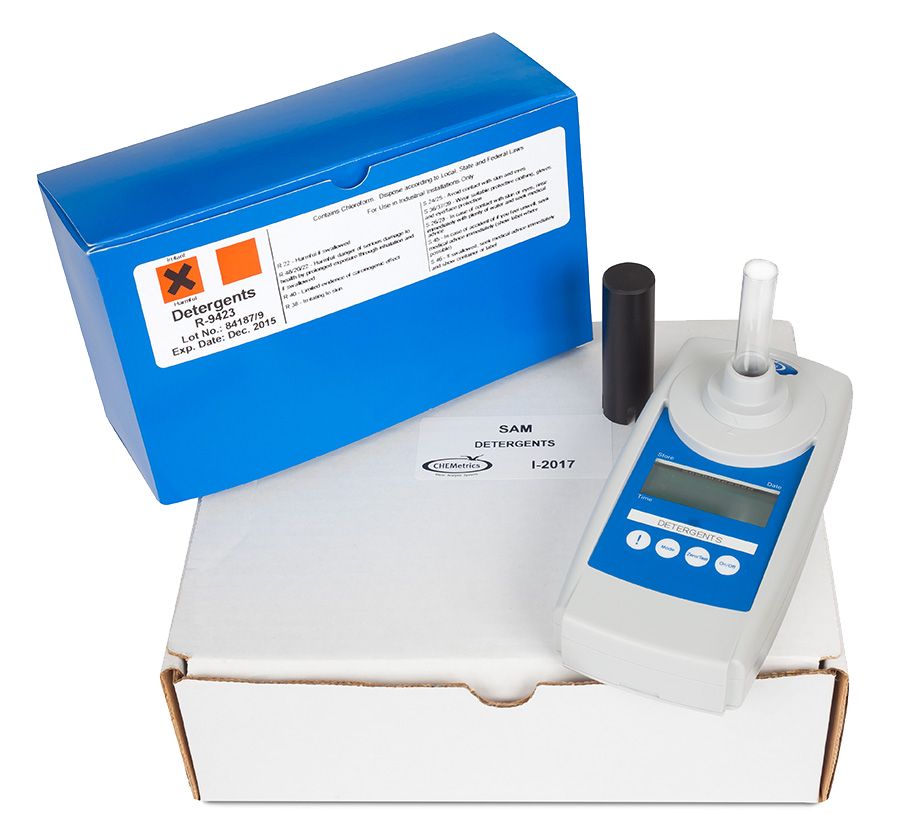 Kit SAM d’analyse instrumentale des Détergents 0-2.5 ppm, type : Vacu-vials 20 ampoules, marque Chemetrics - Ref.: NDC002_0