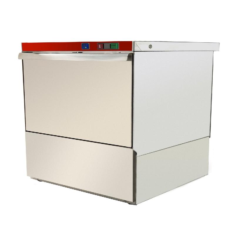 Lave-verres panier carré 50 cm, double doseur, pompe de vidange, porte 34 cm, dimensions 55x60x82,5 cm – Silver50-DET-PS - 4118_0
