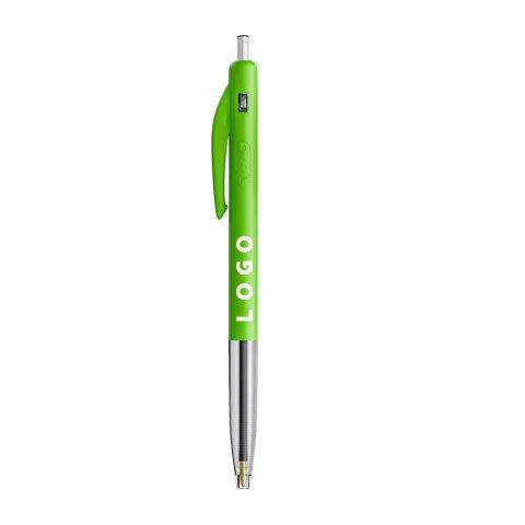 LOT DE 500 - STYLO BILLE BIC M10® CLIC PUBLICITAIRE RÉTRACTABLE POINTE 0,4 MM - ÉCRITURE EXTRA-FINE - MARQUAGE 1 COULEUR