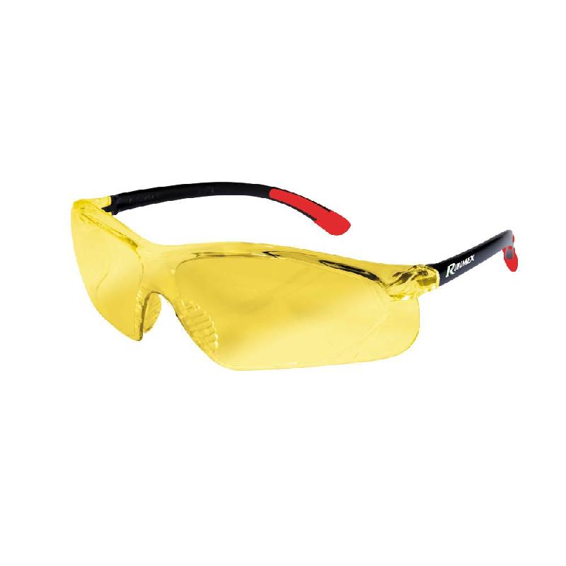 Lunettes de protection jaune PRPROTLM04 - Vision panoramique - Verres polycarbonate anti-rayures et anti-UV_0