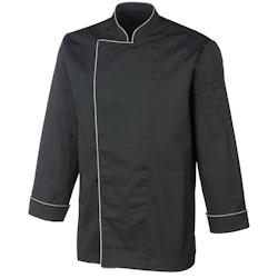 METRO Professional -Veste de chef, manches longues, noir avec passepoil gris - L - L noir 256959_0